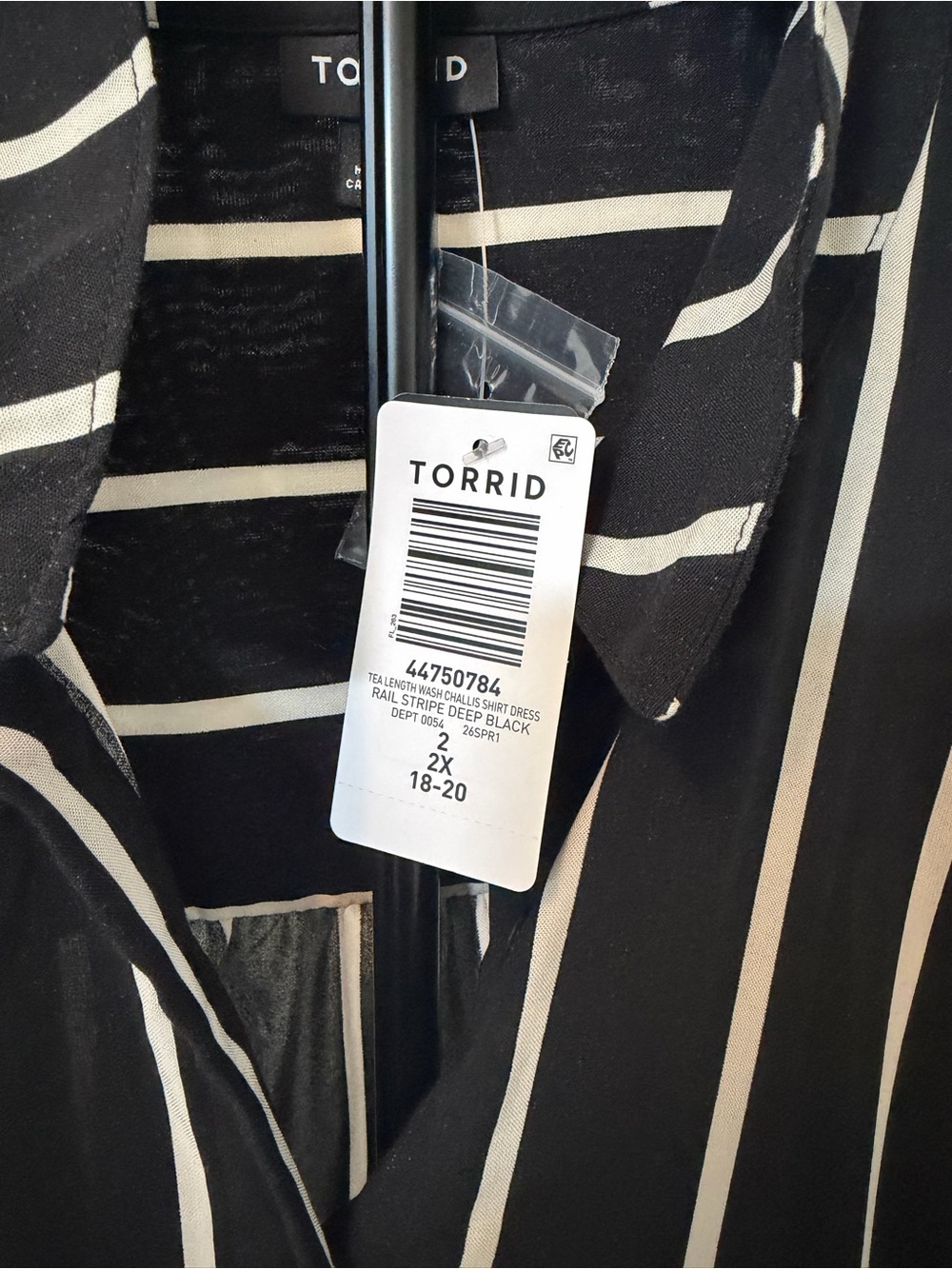 torrid Black & White Striped Midi Shirt Dress - Picture 4 of 5